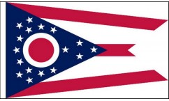 Ohio Table Flags